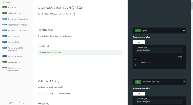 Skybrush Studio Server API endpoint